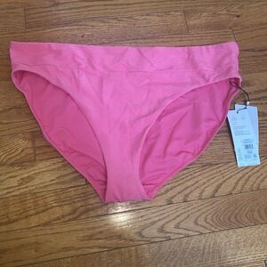 CALIA Women's‎ Wide Banded Swim Bikini Bottom Size XL Pink Heat Waves